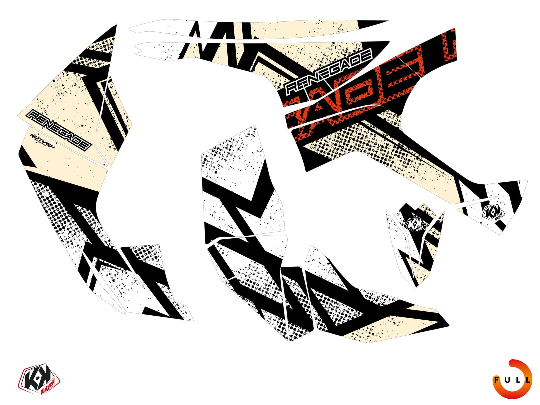 atv can-am renegade kraft sand  graphic kit | Can am | Kutvek - View 3