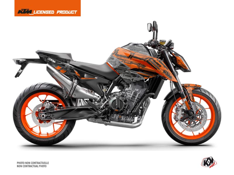 Kit graphique Moto Krav KTM Duke 790 Orange Noir 