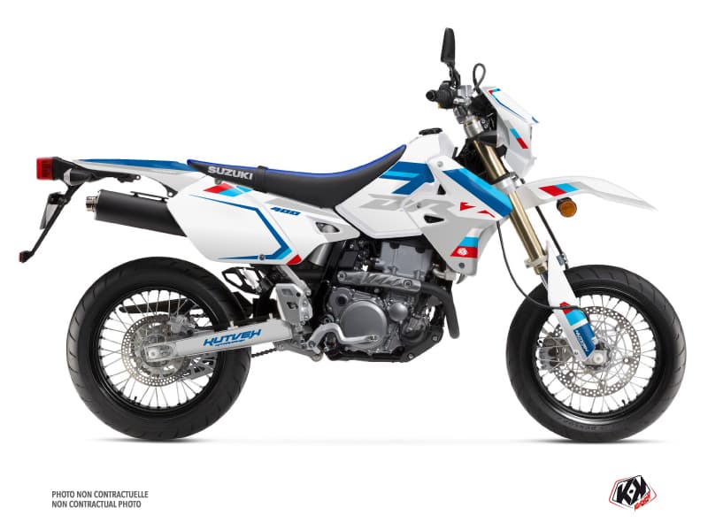 kit graphique moto suzuki dr-z 400 sm label blanc  