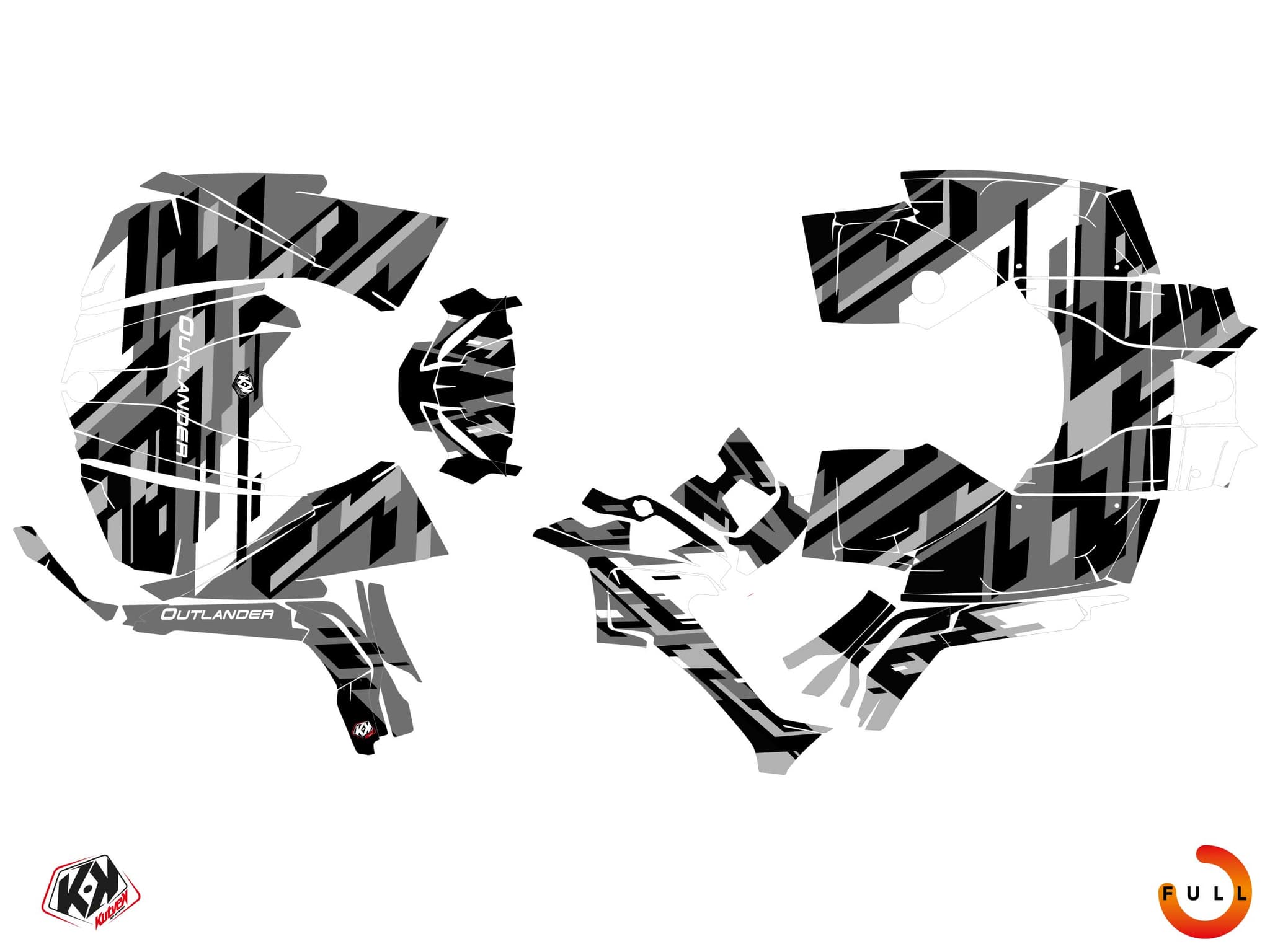 Kit graphique Quad CAN-AM OUTLANDER 1000 R LANE Gris | Can am | Kutvek - View 3