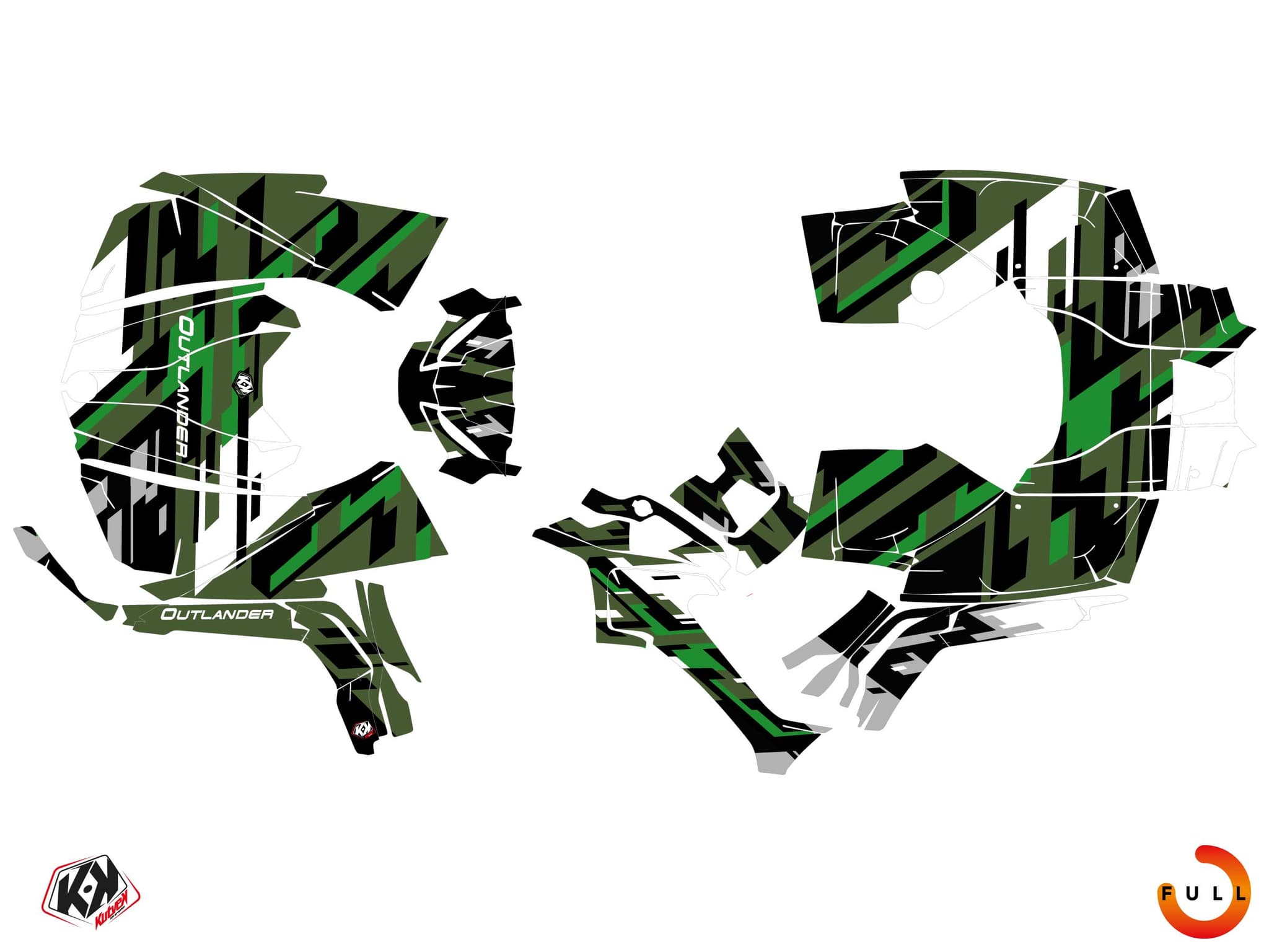 Kit graphique Quad CAN-AM OUTLANDER 1000 R LANE Vert | Can am | Kutvek - View 3