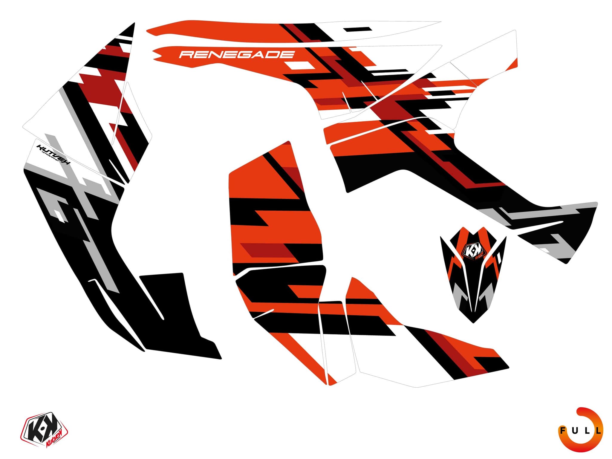atv can-am renegade lane red  graphic kit | Can am | Kutvek - View 3