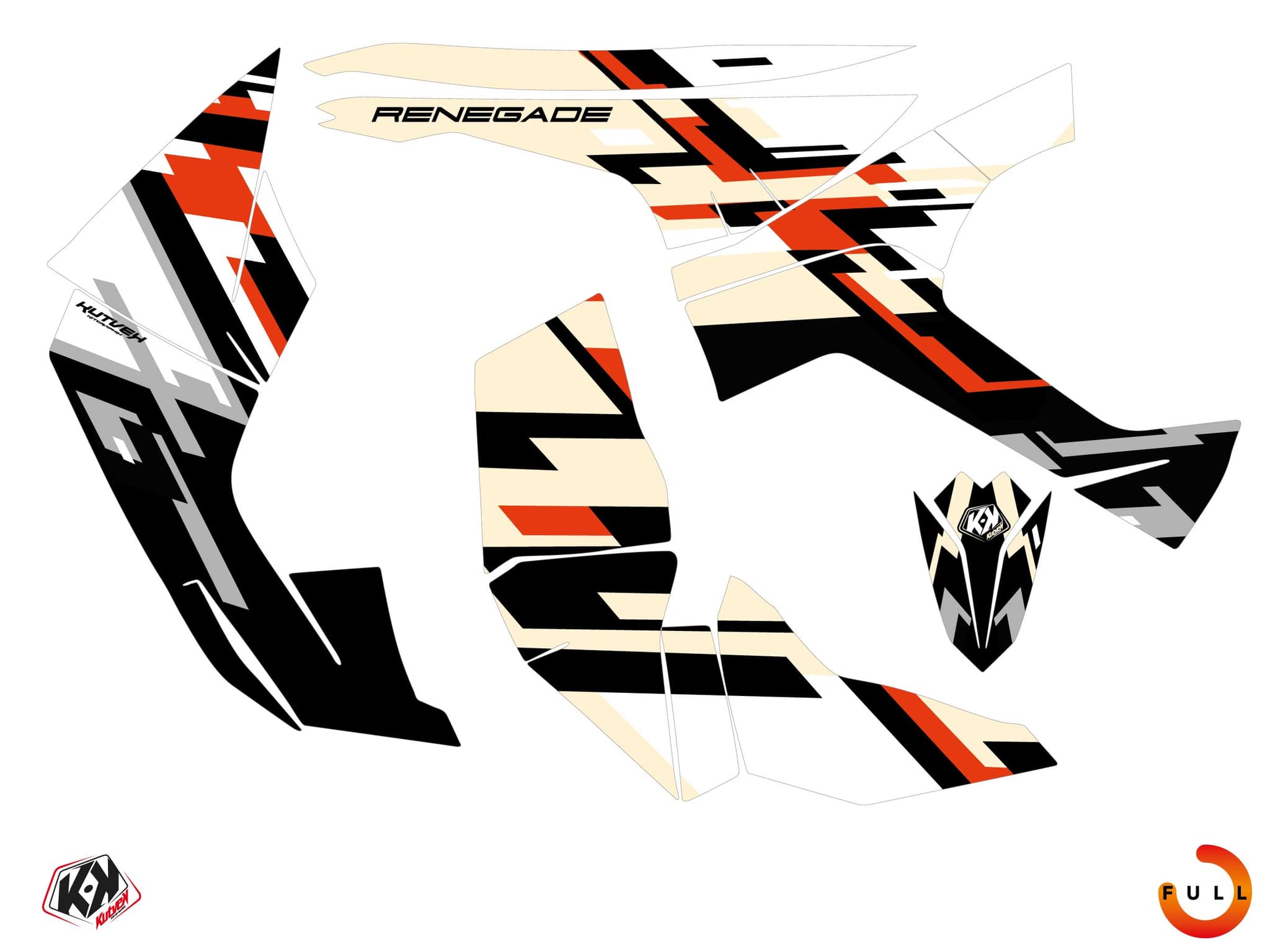 atv can-am renegade lane sand  graphic kit | Can am | Kutvek - View 3