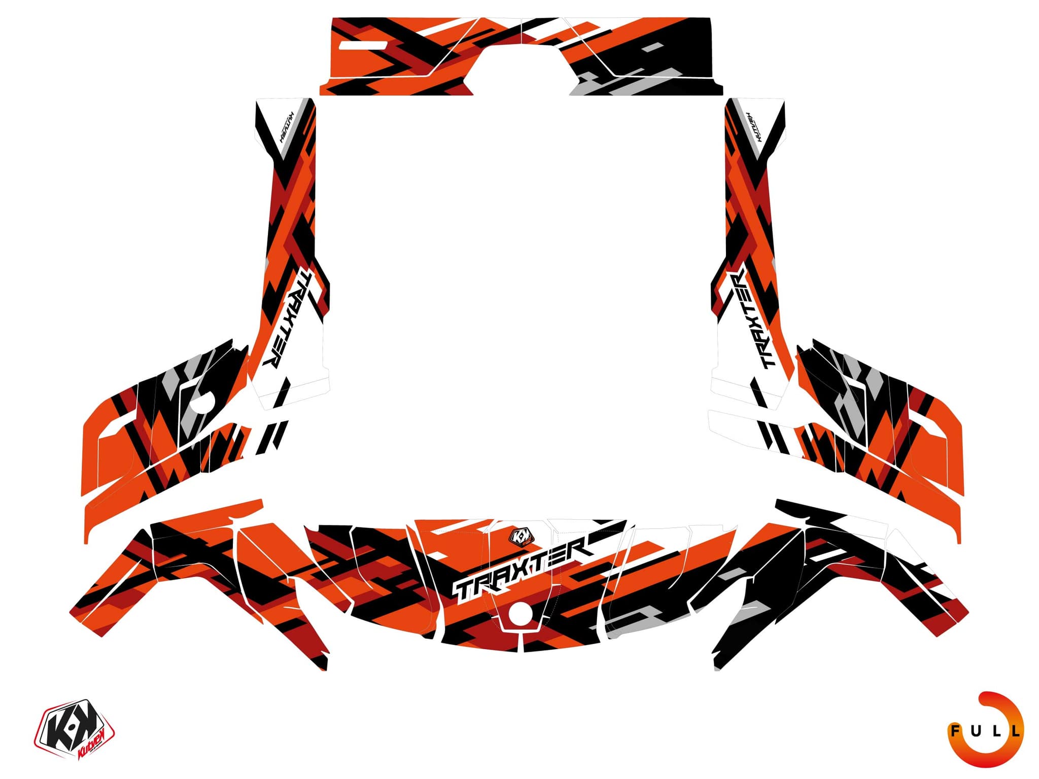 Kit graphique SSV CAN-AM TRAXTER LANE Rouge | Can am | Kutvek - View 3