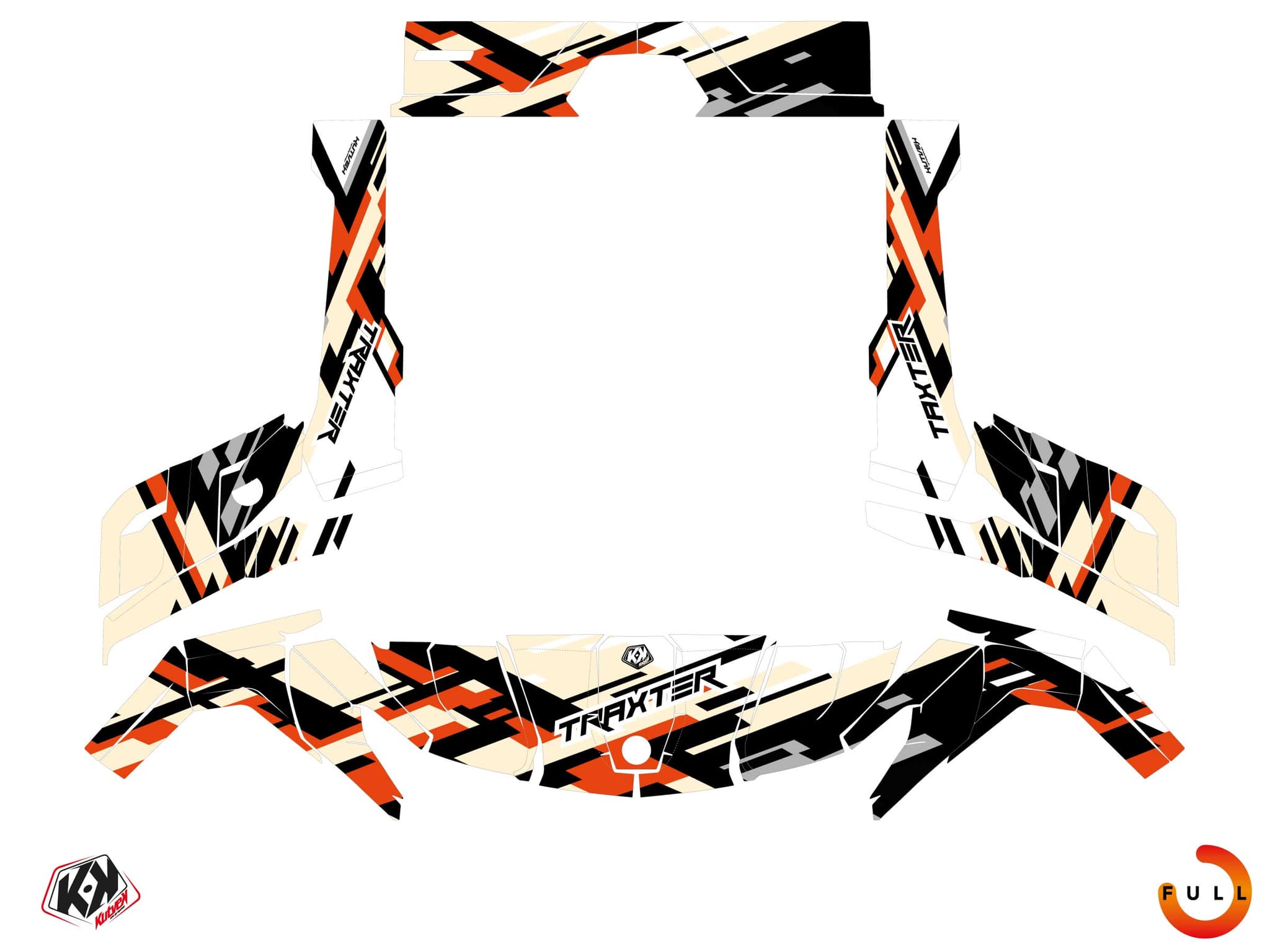 Kit graphique SSV CAN-AM TRAXTER LANE Sable | Can am | Kutvek - View 3