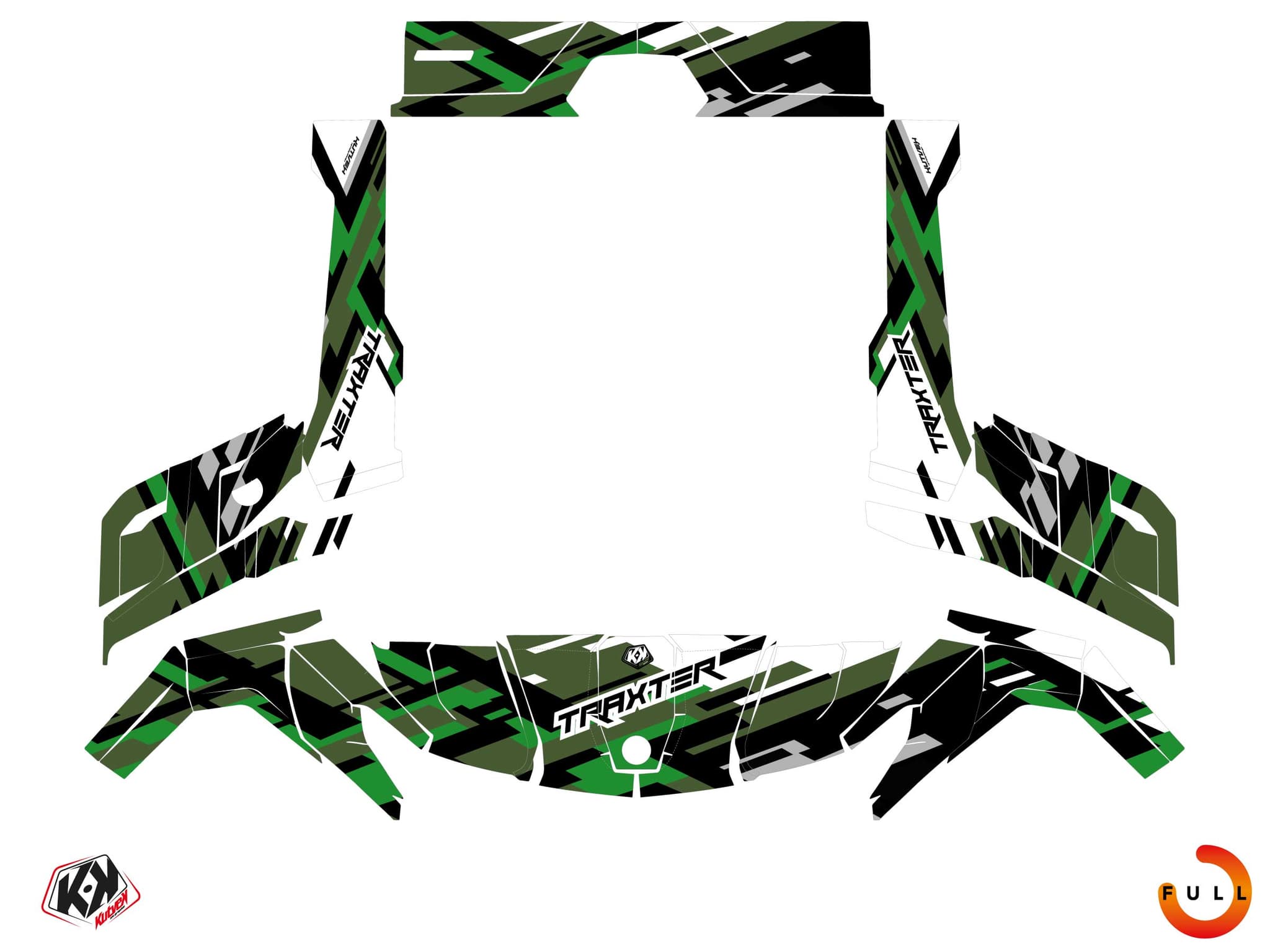 Kit graphique SSV CAN-AM TRAXTER LANE Vert | Can am | Kutvek - View 3