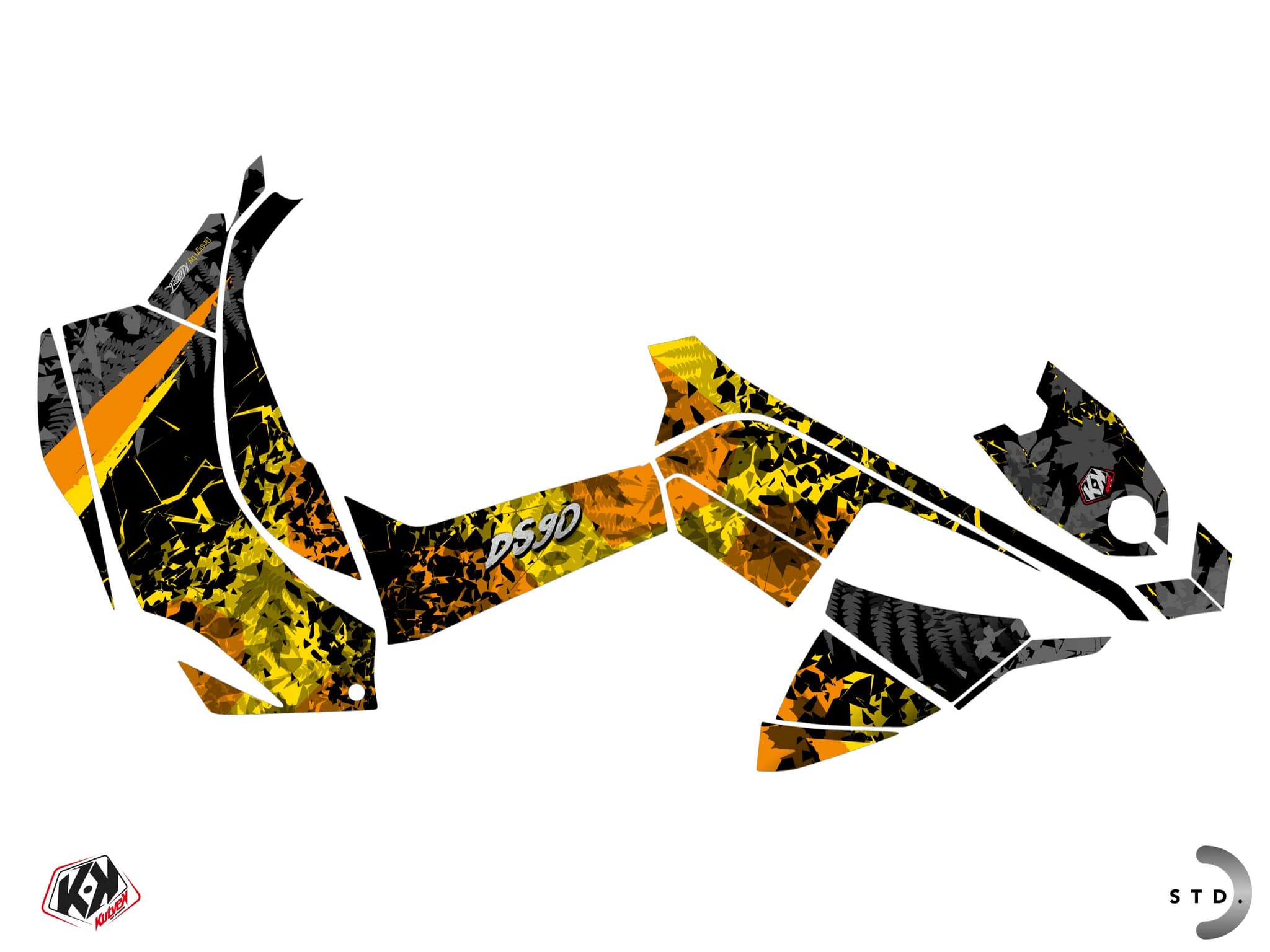 kit decorativo quad can-am ds 90 leaf giallo | Can am | Kutvek - View 2