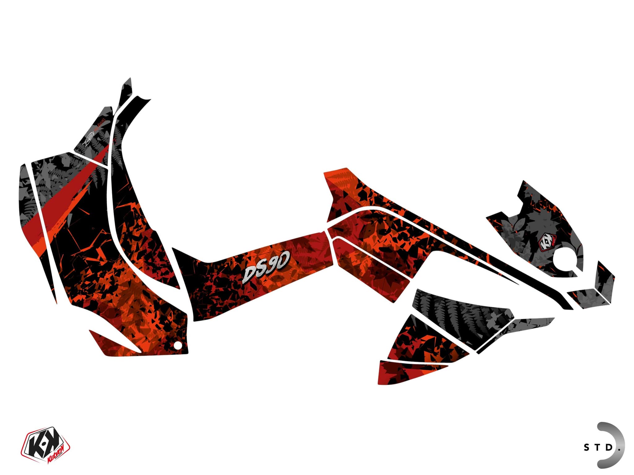 Kit graphique Quad CAN-AM DS 90 LEAF Rouge | Can am | Kutvek - View 2