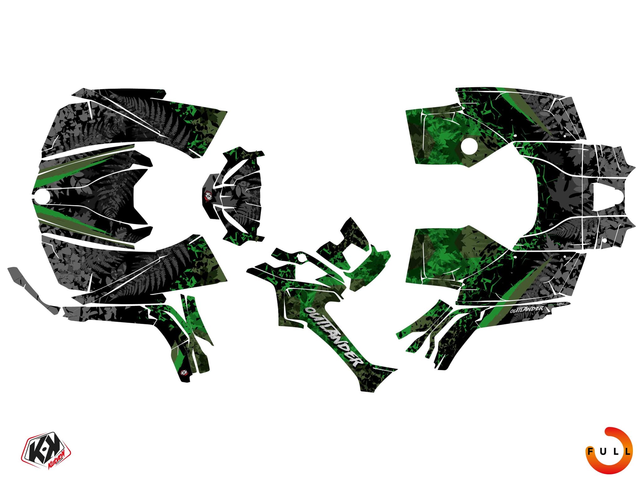 kit de decoración quad can-am outlander 1000 r leaf verde | Can am | Kutvek - View 3