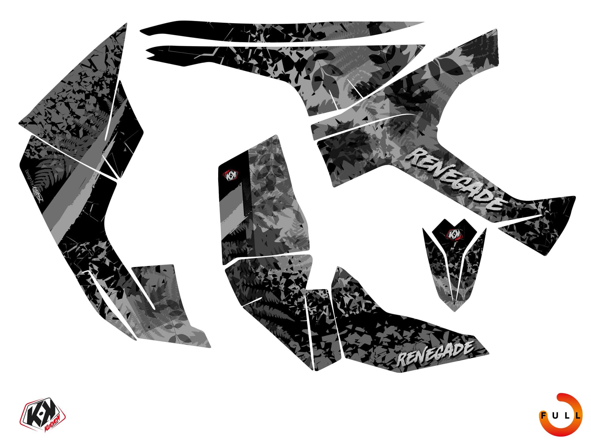 Kit graphique Quad CAN-AM RENEGADE LEAF Gris | Can am | Kutvek - View 3