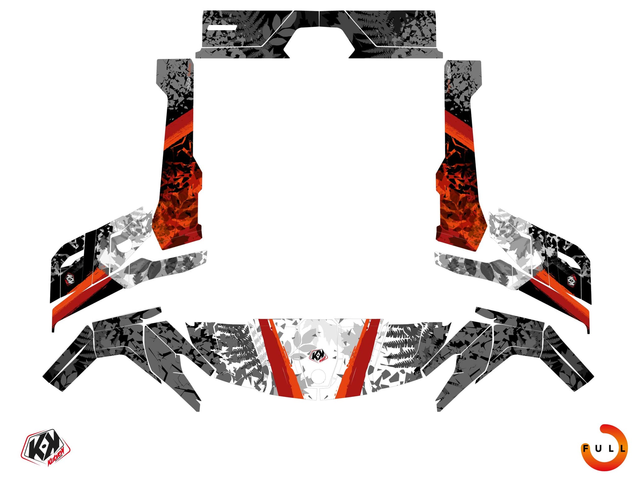 Can-Am Traxter Leaf White UTV Graphic Kit | Can am | Kutvek - View 3
