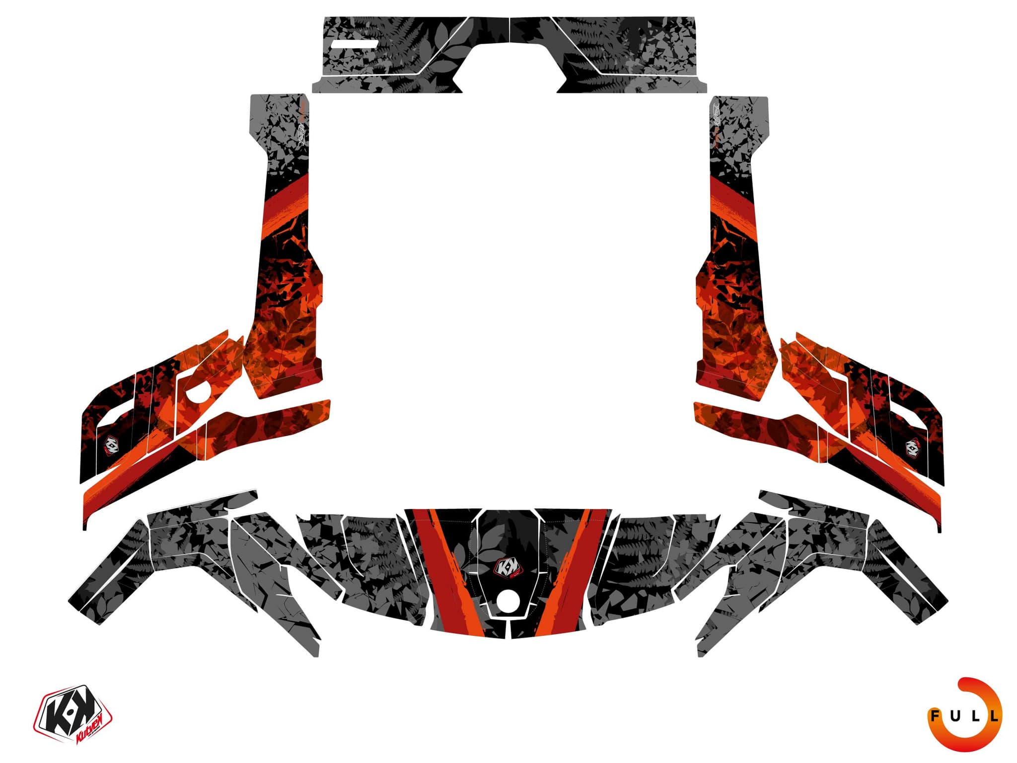Kit graphique SSV CAN-AM TRAXTER LEAF Rouge | Can am | Kutvek - View 3