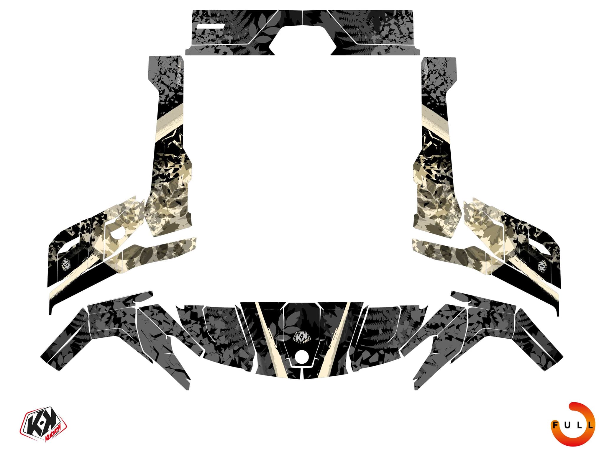 Kit graphique SSV CAN-AM TRAXTER LEAF Sable | Can am | Kutvek - View 3