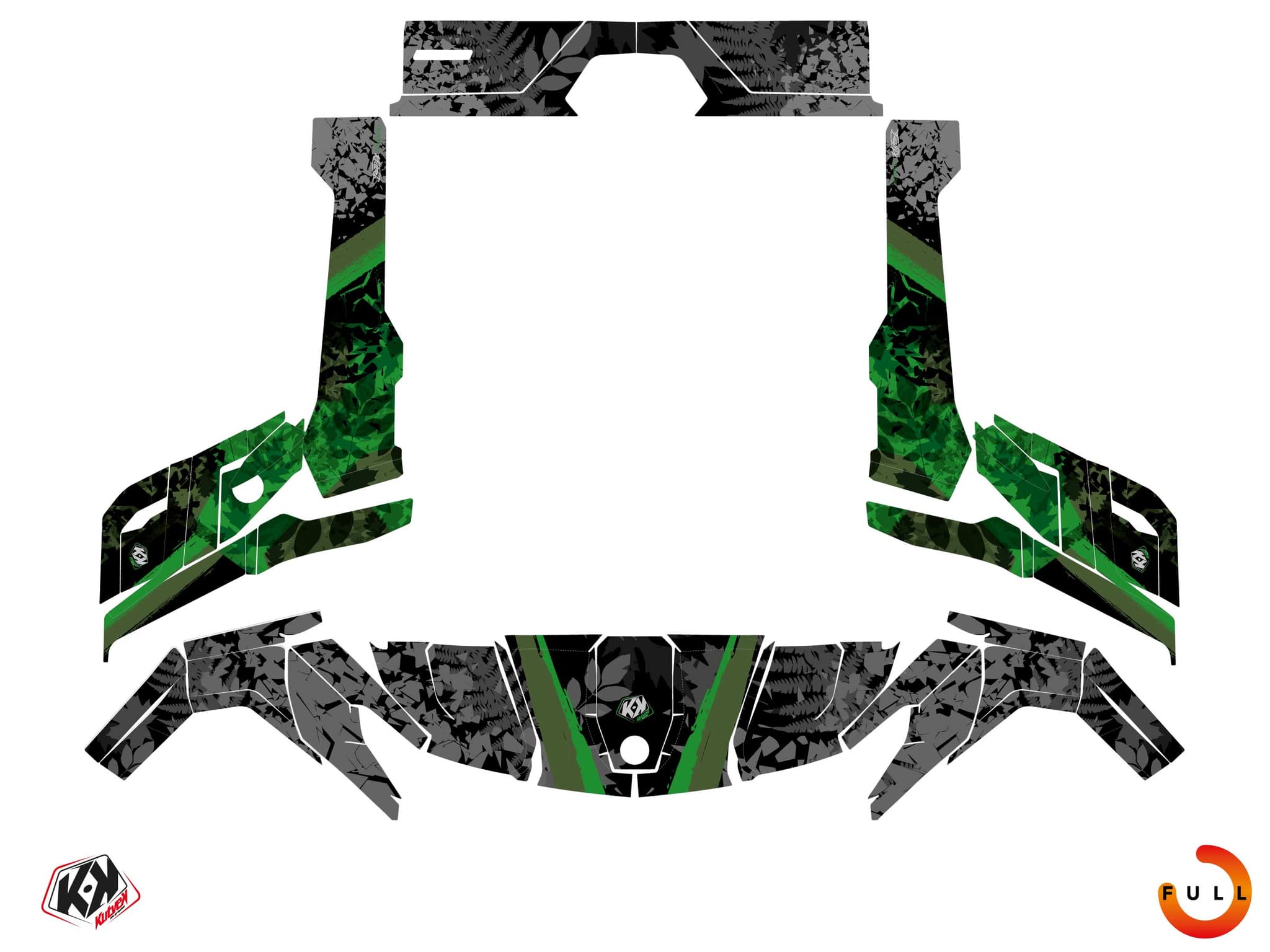 Kit graphique SSV CAN-AM TRAXTER LEAF Vert | Can am | Kutvek - View 3