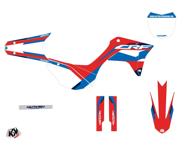 kit graphique motocross honda crf 125 f league rouge | Honda | Kutvek - View 2