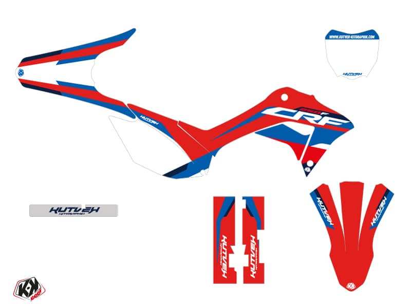 kit graphique motocross honda crf 250 f league rouge | Honda | Kutvek - View 2