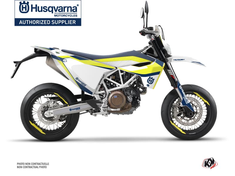 kit graphique motocross husqvarna supermoto 701 legend bleu  