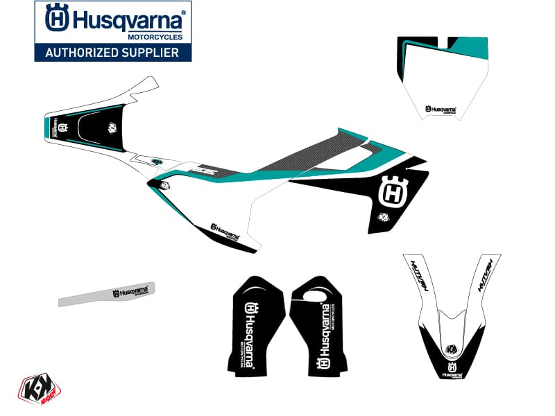 Kit graphique Moto Cross Legend Husqvarna EE-5 Turquoise | Husqvarna | Kutvek - View 2