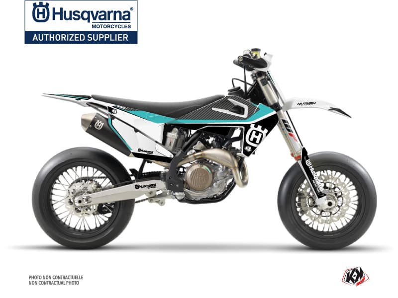 kit graphique motocross husqvarna fs 450 legend turquoise  