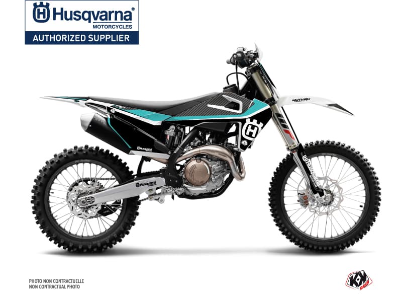 Kit graphique Moto Cross Legend Husqvarna TC 125 Turquoise