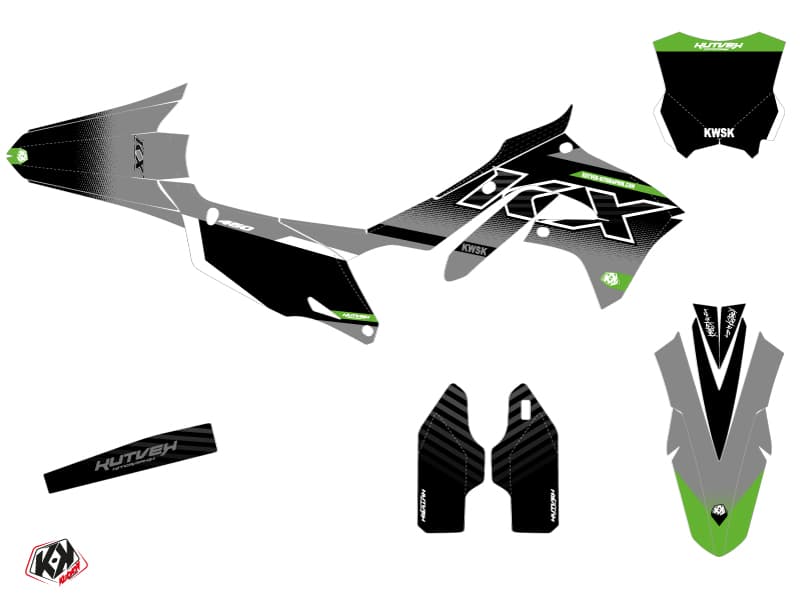 kit graphique motocross kawasaki kx 450 f live gris | Kawasaki | Kutvek - View 2