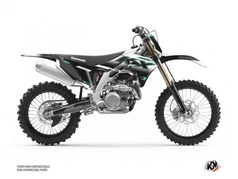 kit graphique motocross live kawasaki 450 kxf turquoise