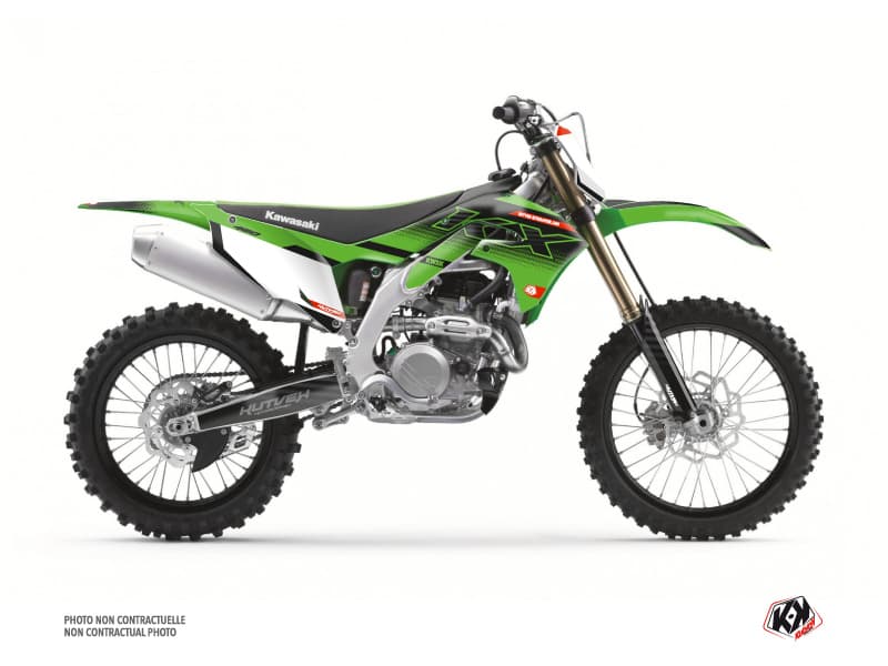 kit graphique motocross kawasaki kx 450 f live vert  