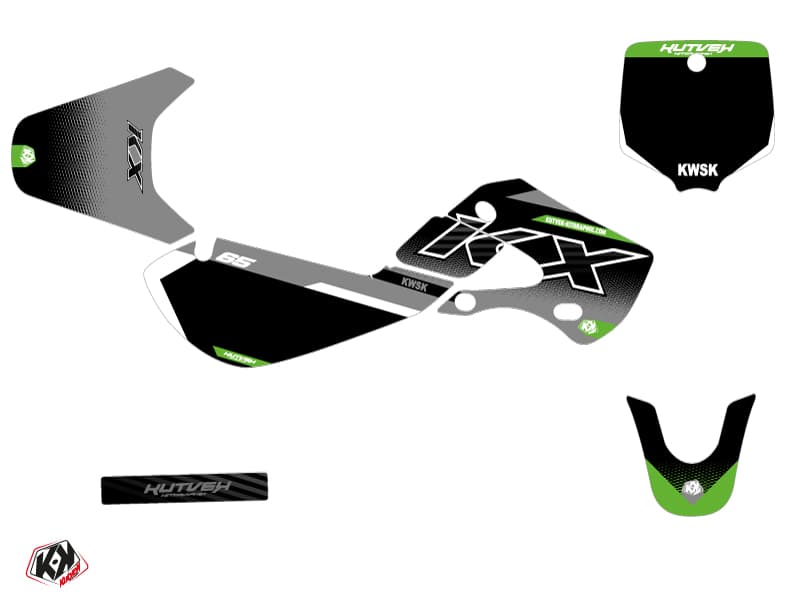 Kit graphique Moto Cross Live Kawasaki 65 KX Gris | Kawasaki | Kutvek - View 2