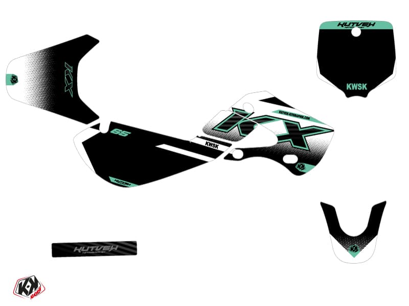 Kit graphique Moto Cross Live Kawasaki 65 KX Turquoise | Kawasaki | Kutvek - View 2