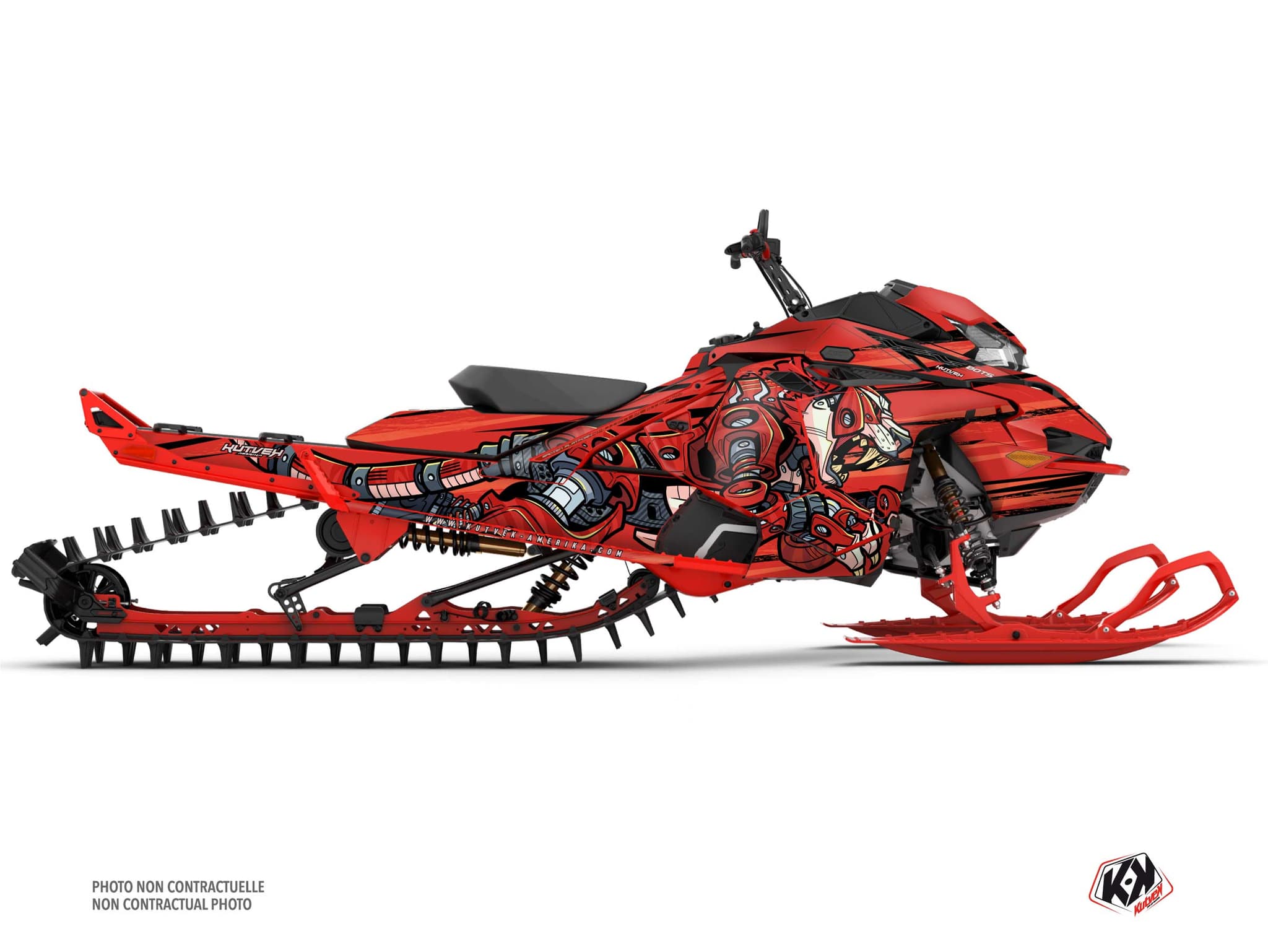 Kit decorativo Mota de neve LYNX SHREDDER DS bots Vermelho