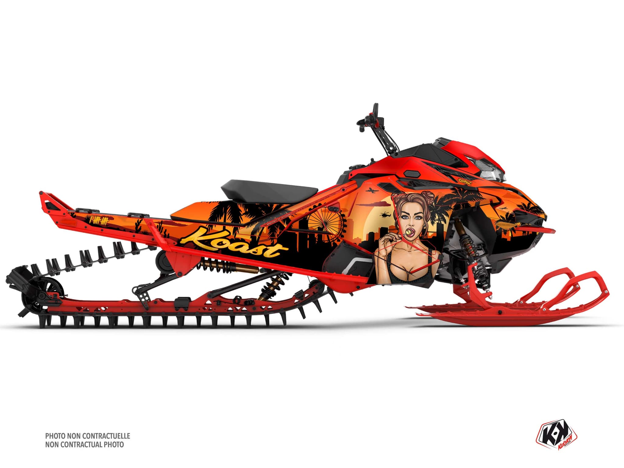 Kit decorativo Mota de neve LYNX SHREDDER DS KOAST AMARELO