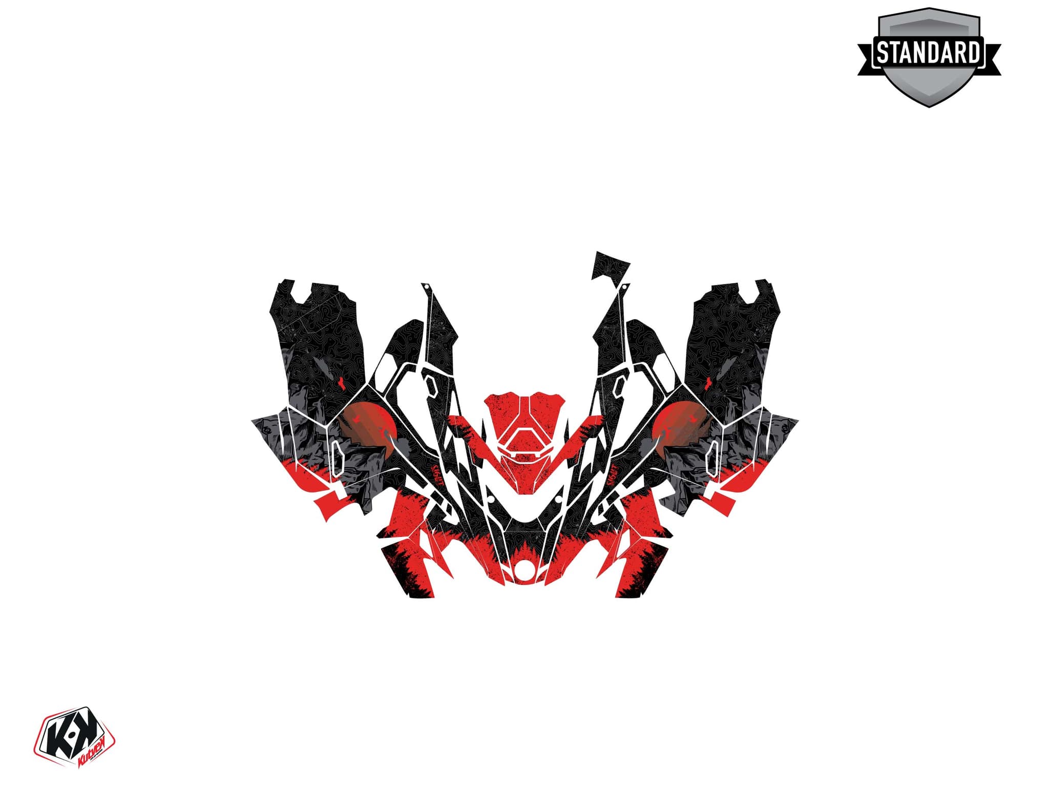 Kit graphique Motoneige LYNX RAVE RE sight Noir-Rouge | Lynx | Kutvek - View 2