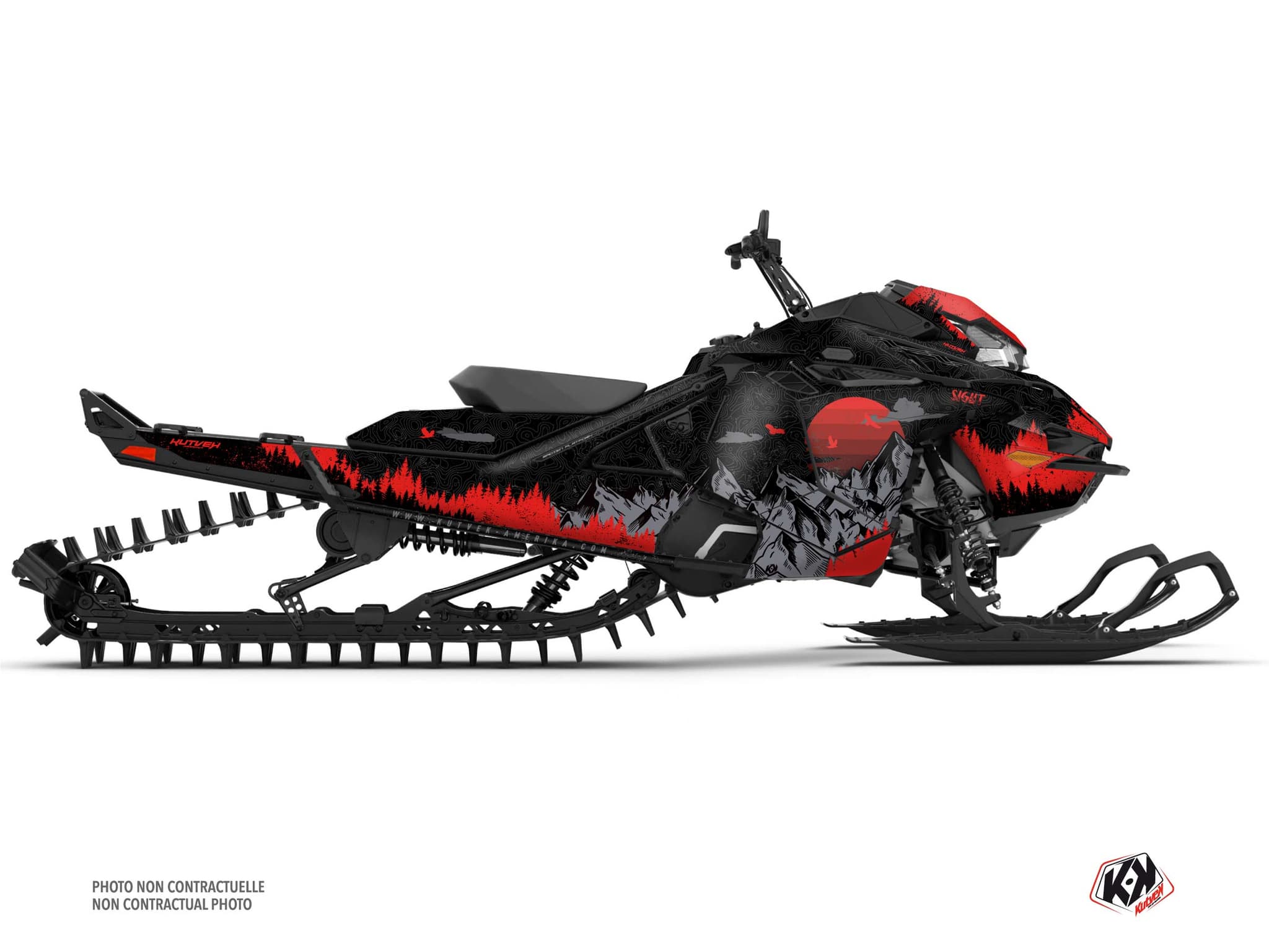 Kit decorativo Mota de neve LYNX SHREDDER DS sight Preto-Vermelho