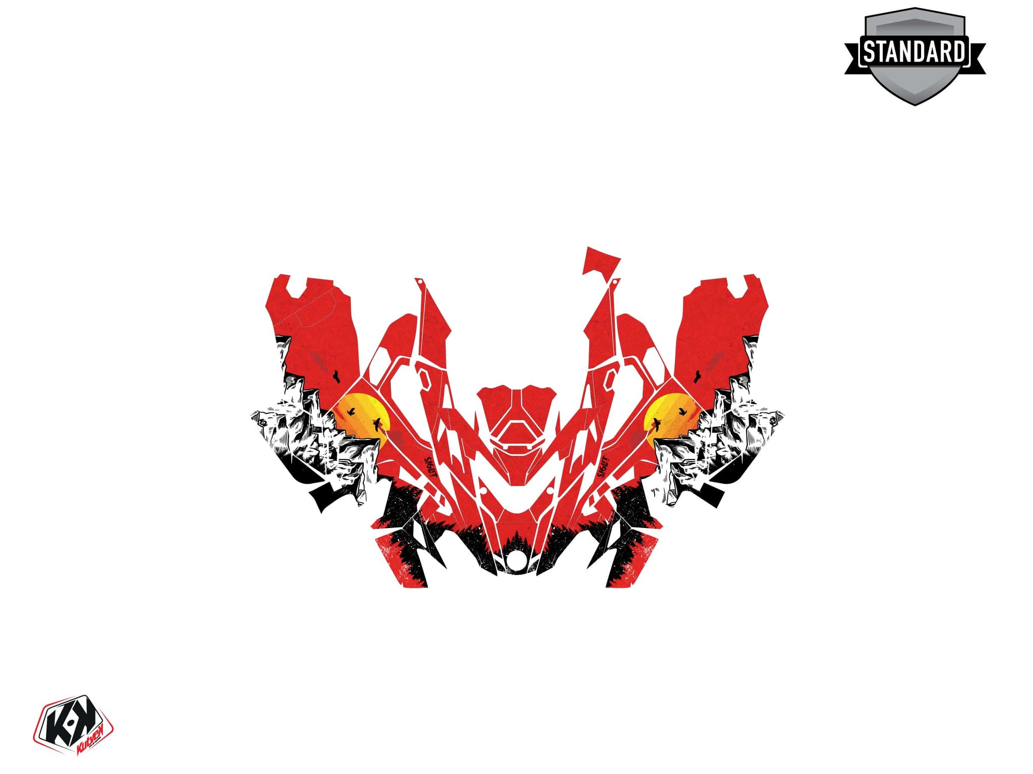 Kit graphique Motoneige LYNX RAVE RE sight Rouge | Lynx | Kutvek - View 2