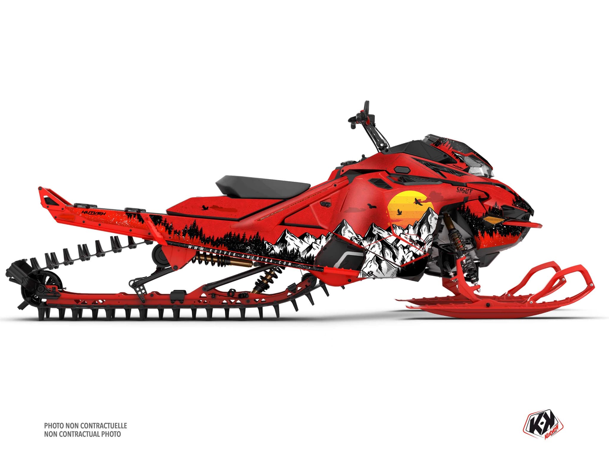 Kit decorativo Mota de neve LYNX SHREDDER RE sight Vermelho