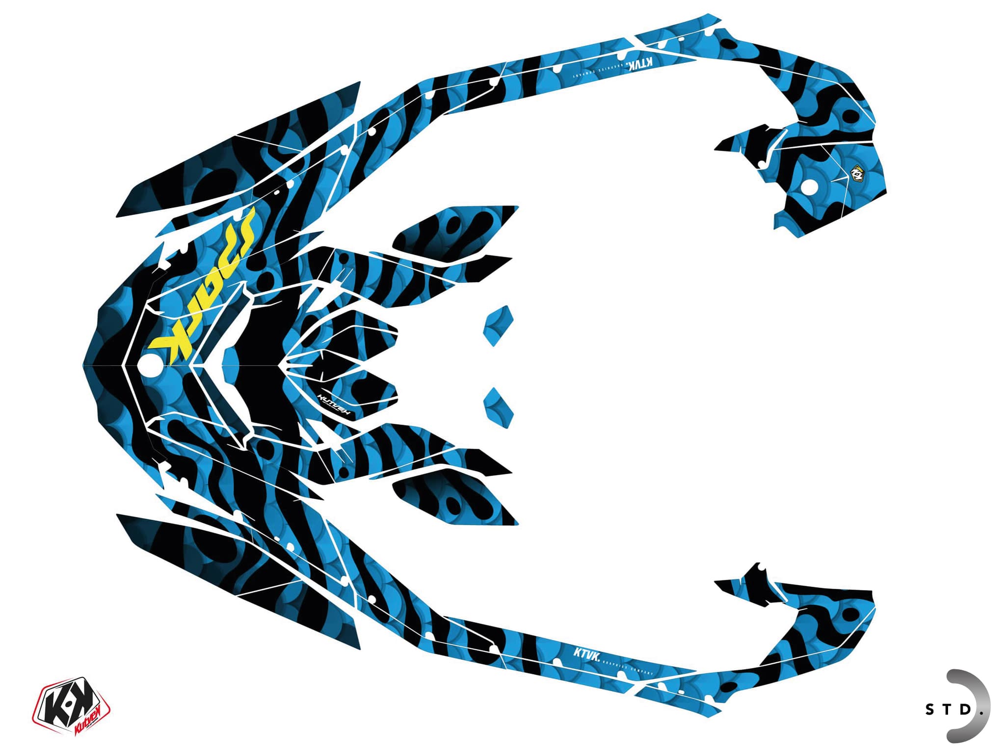 kit decorativo moto d'acqua seadoo spark makro blu | Seadoo | Kutvek - View 2