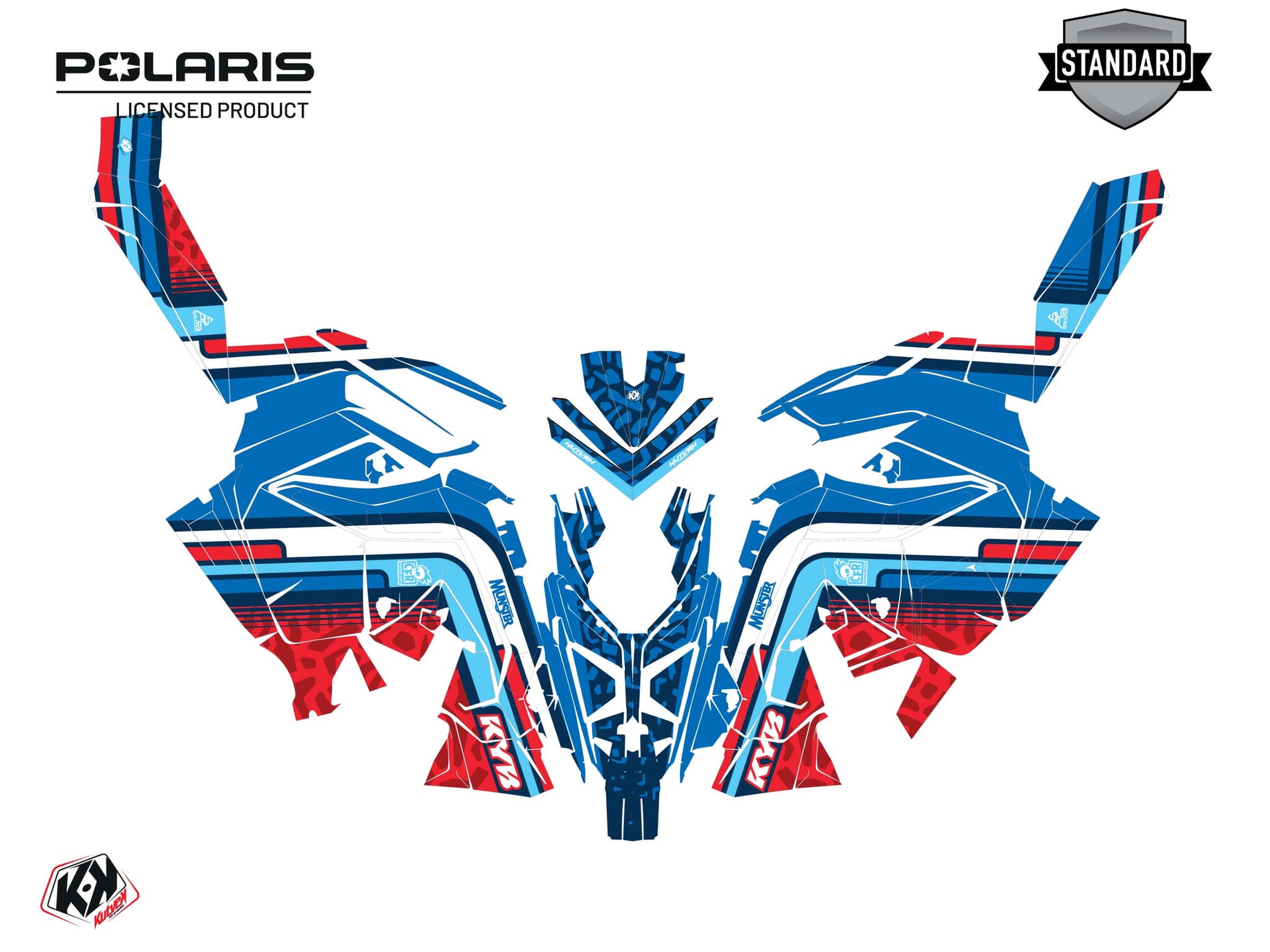 kit de decoración motonieve polaris 600r race sled mana azul | Polaris | Kutvek - View 2