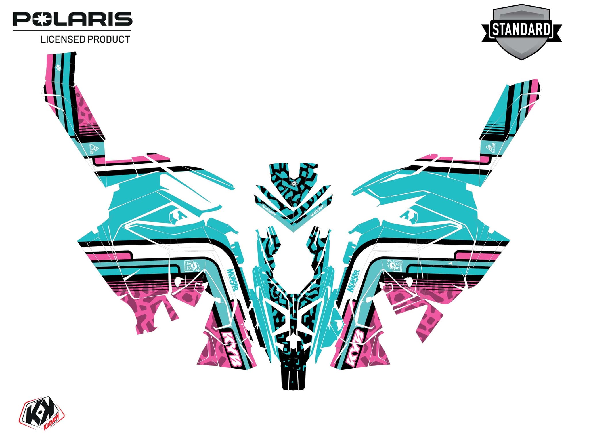 Deko-Set Schneemobil POLARIS VOYAGEUR 600 MANA Türkis | Polaris | Kutvek - View 2