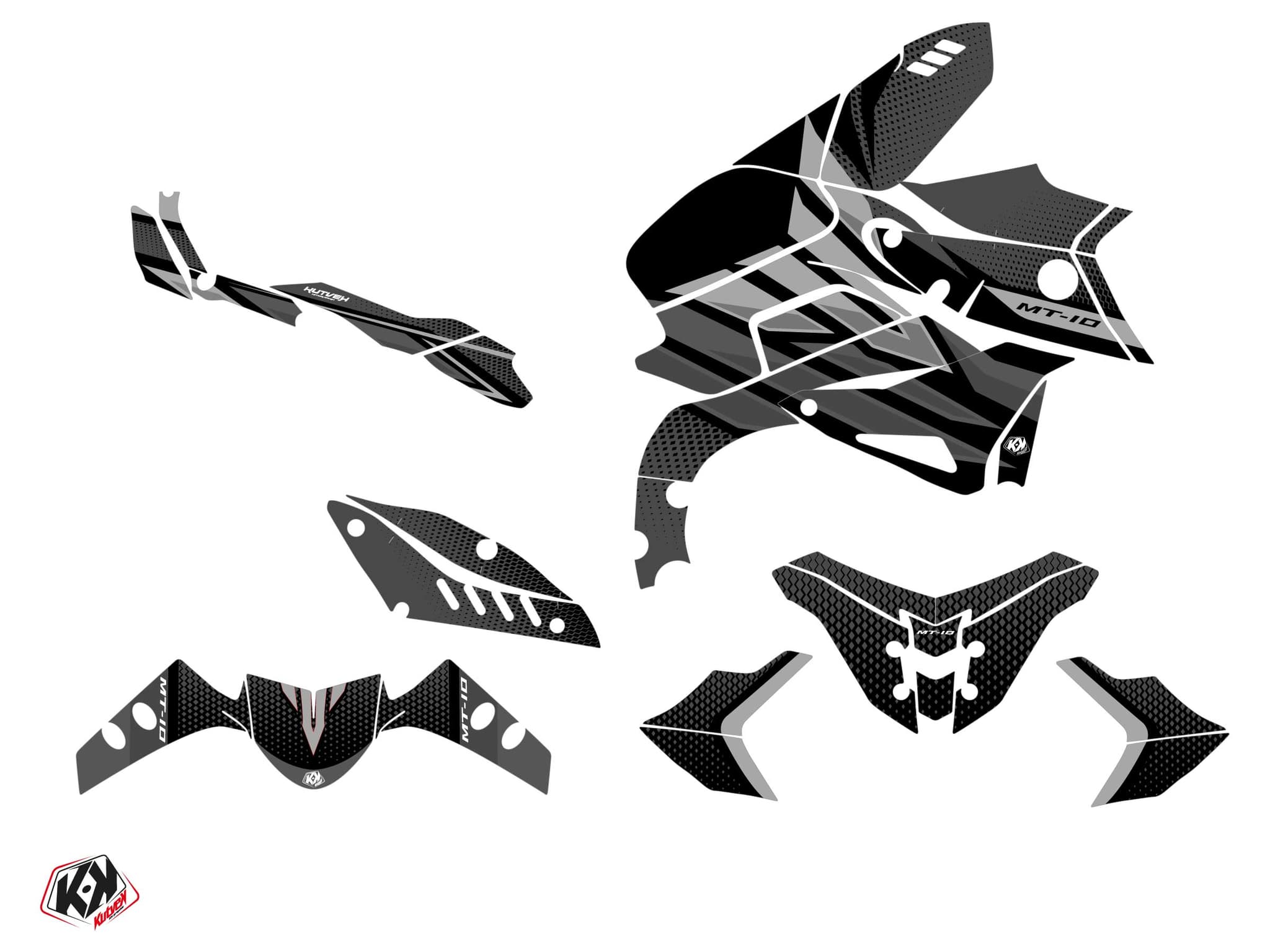 Yamaha MT 10 Street Bike Mantis Graphic Kit Black | MT | Kutvek - View 2