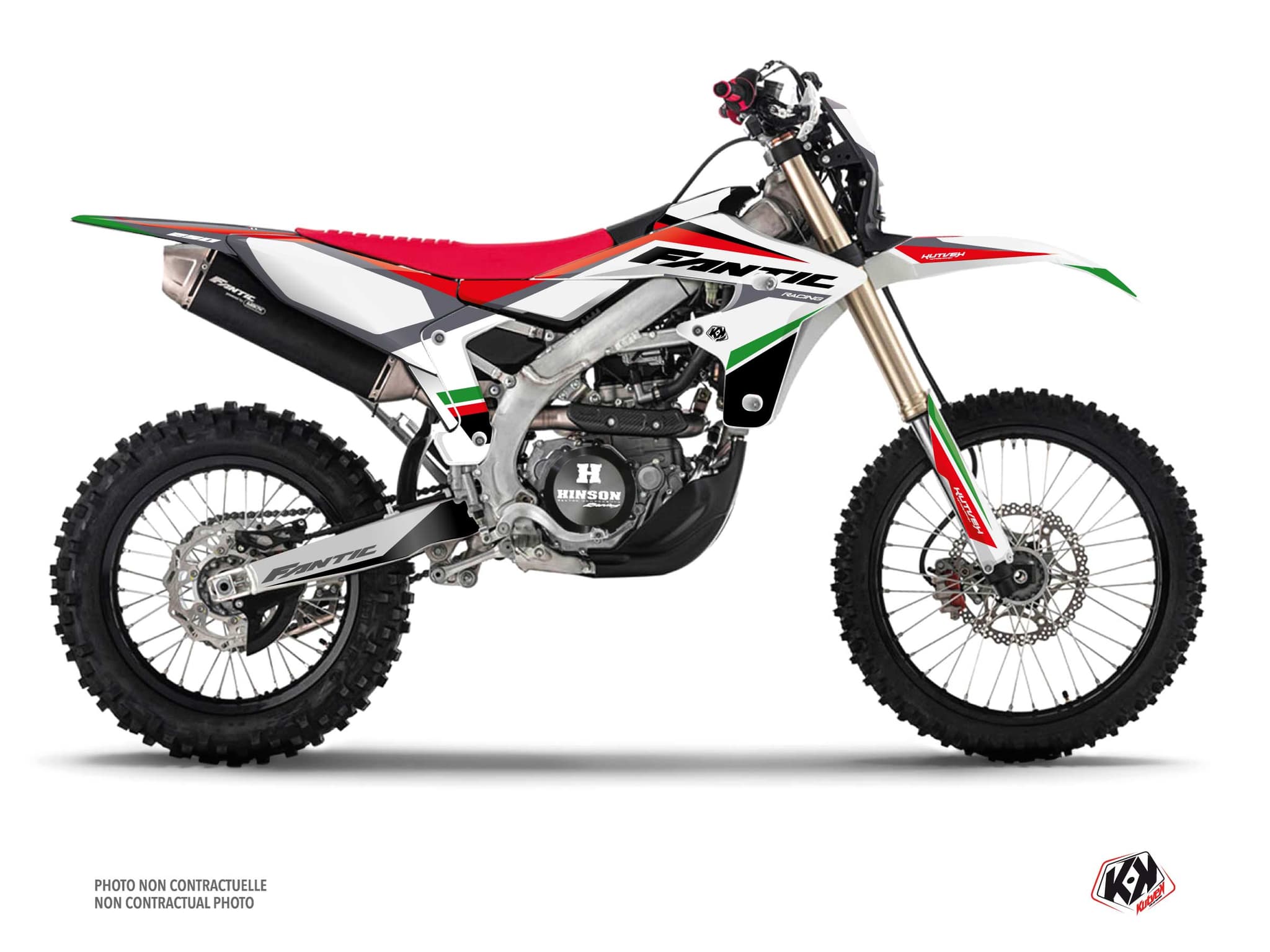 kit graphique motocross fantic xef 250 mantova vert  