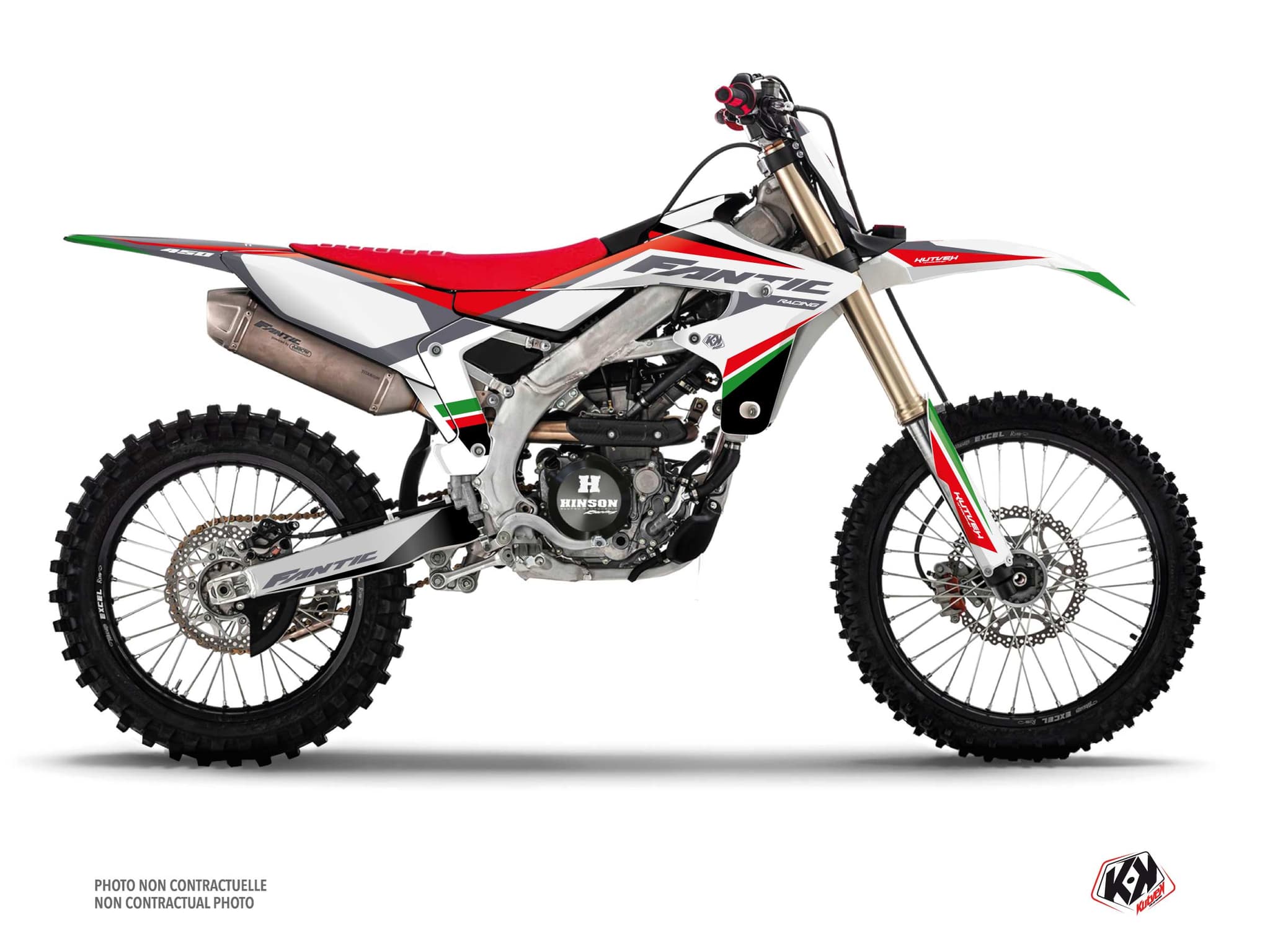 kit graphique motocross fantic xx 450 f mantova vert  