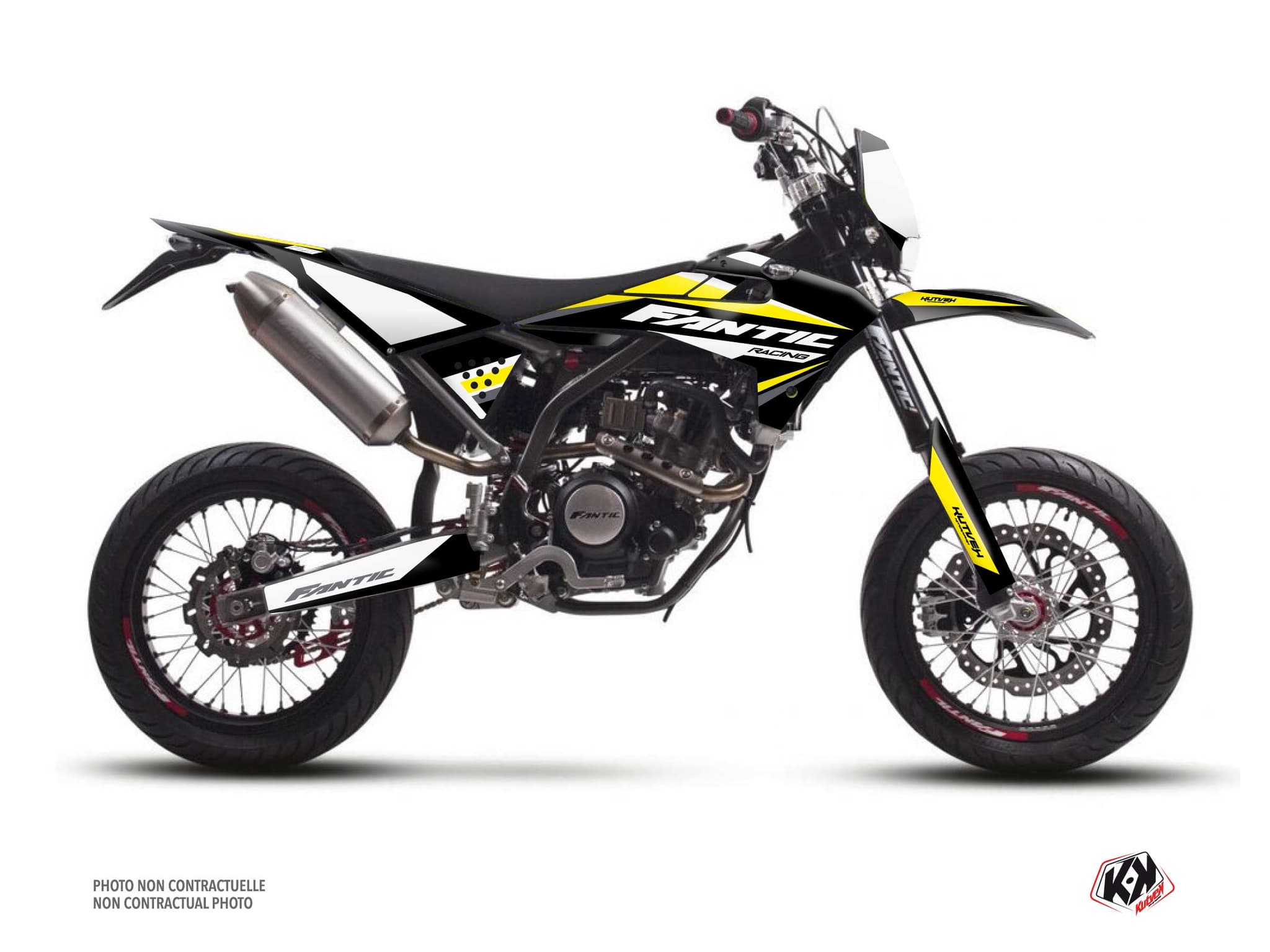 kit graphique mantova jaune motocross fantic xmf 125
