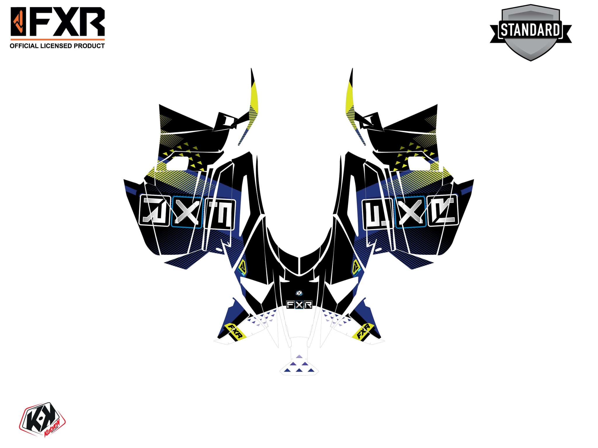 snowmobile yamaha apex fxr marginal yellow  graphic kit | Yamaha | Kutvek - View 2