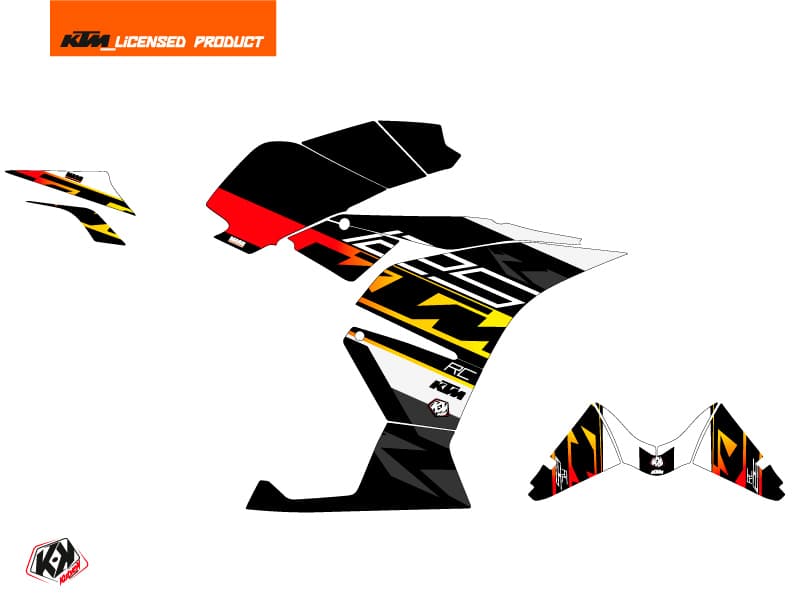 Kit graphique Moto Mass KTM 125 RC Noir Jaune | KTM | Kutvek - View 2