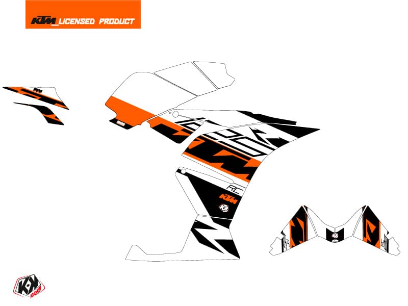 kit graphique moto ktm rc 125 mass orange | KTM | Kutvek - View 2