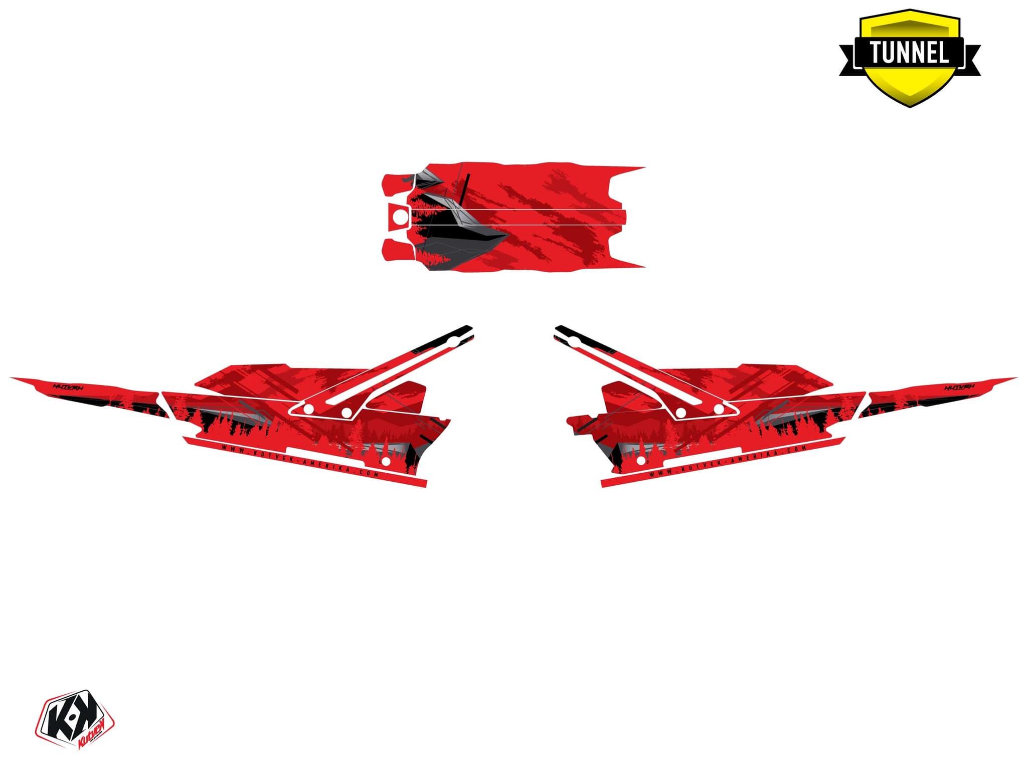 Graphic Kit Snowmobile Lynx Boondocker DS Meteor Red | Lynx | Kutvek - View 5