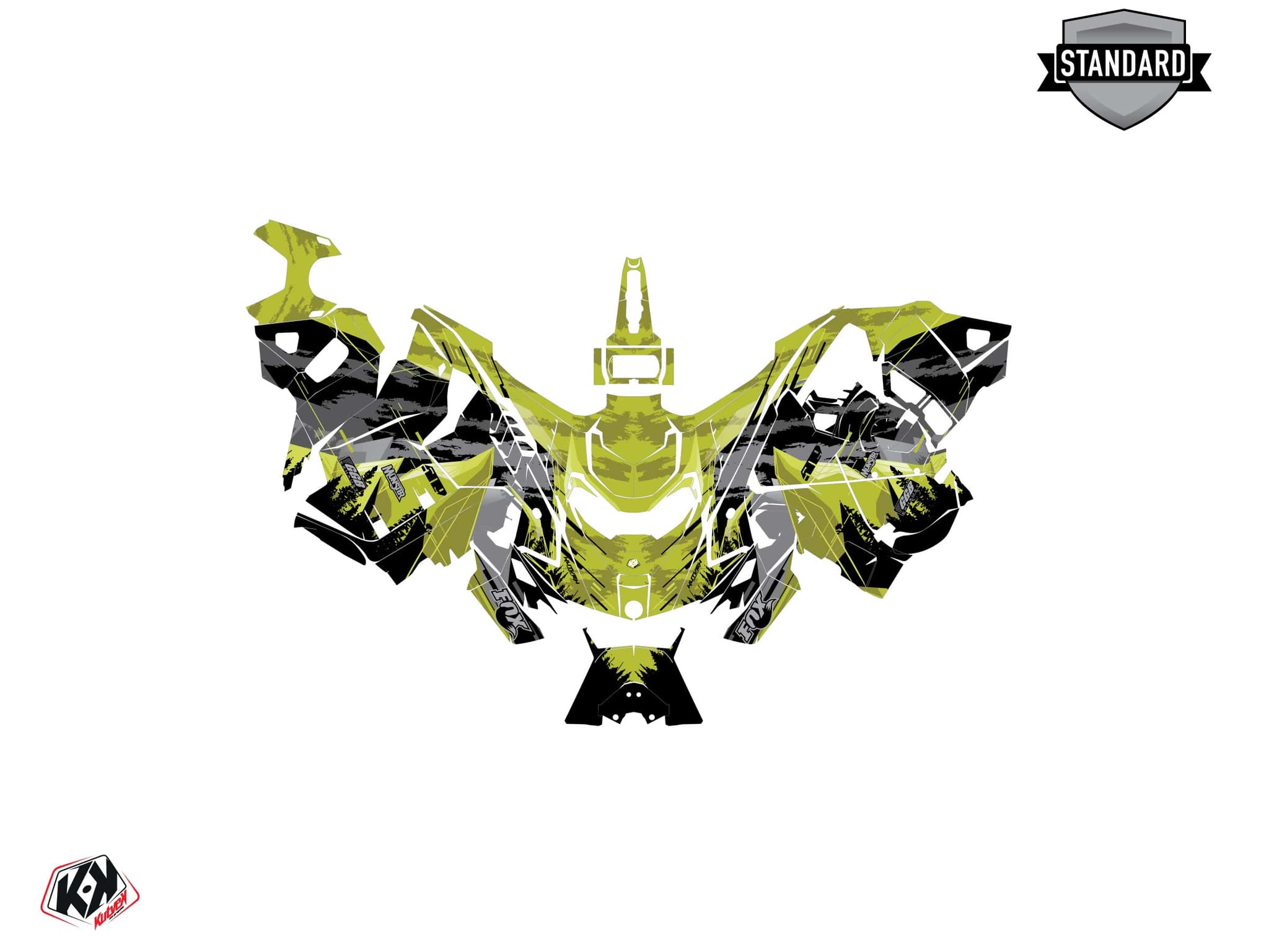 Snowmobile SKIDOO BACKCOUNTRY SPORT METEOR Green graphic kit | Skidoo | Kutvek - View 2