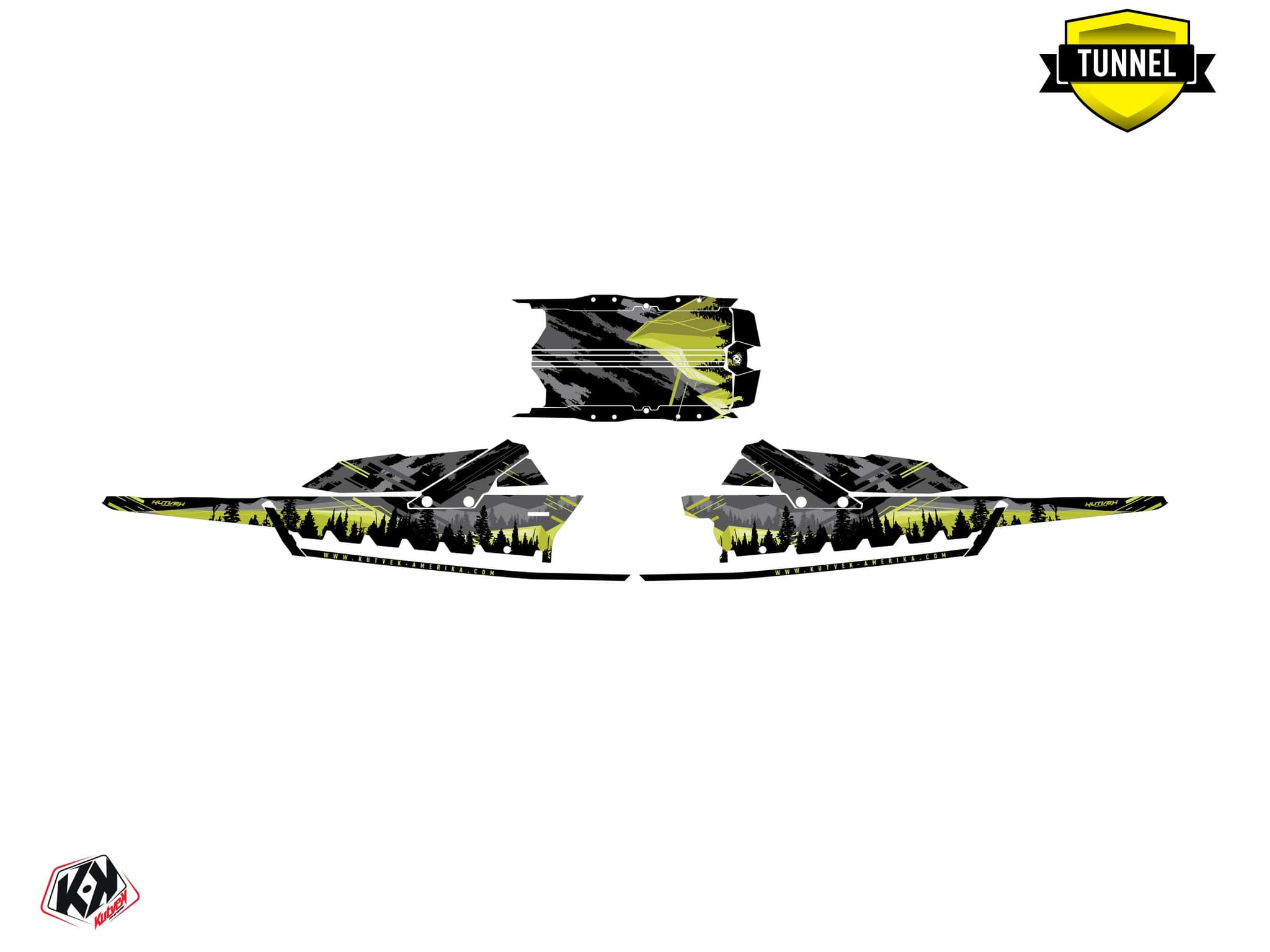 Kit graphique Motoneige SKIDOO MXZ X 600 E-TEC METEOR Vert | Skidoo | Kutvek - View 5
