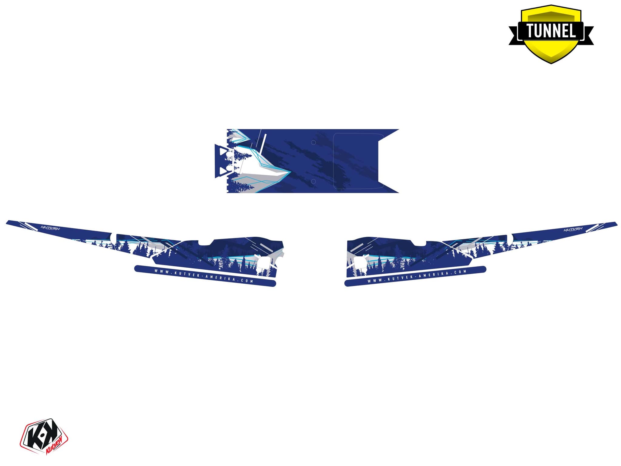 Kit graphique Motoneige YAMAHA SIDEWINDER SRX METEOR Bleu | Yamaha | Kutvek - View 5