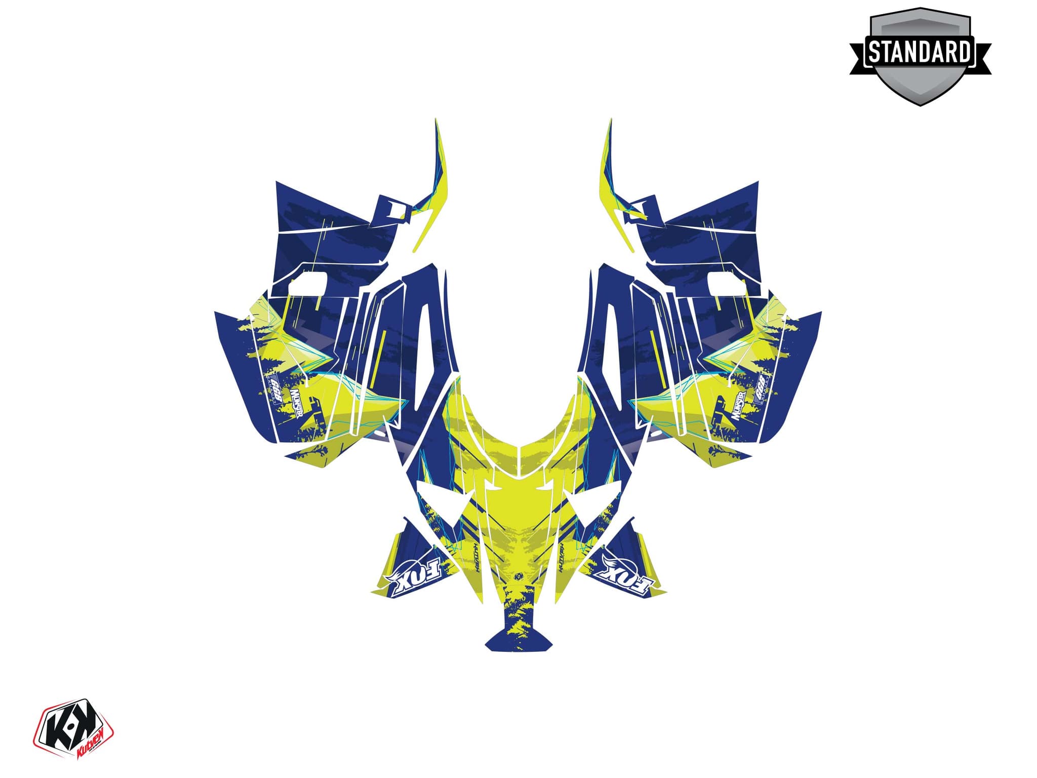 Snowmobile YAMAHA APEX METEOR Yellow graphic kit | Yamaha | Kutvek - View 2